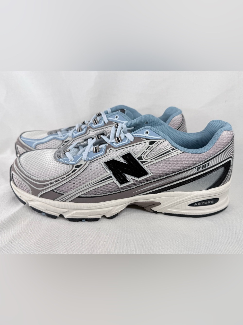 New Balance 740 MEN’s 13 Athletic Sneakers in Light Blue and White